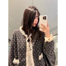 批发韩妞家<b class='q'>韩国</b>东大门2025秋季<b class='q'>蕾丝</b>边羊羔毛爱心外套