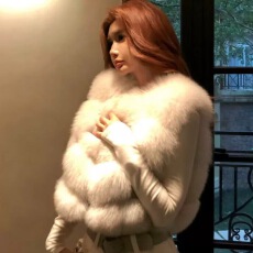 批发李婉君温柔具象化毛毛背心女秋冬仿狐狸毛100进口保暖皮草马甲
