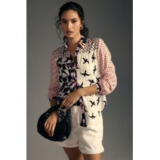 批发<b class='q'>欧美</b>跨境<b class='q'>外贸</b>印花衬衫衬衣女夏新款东南亚春秋通勤中长款开衫上衣