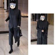 批发官图 复古休闲毛呢套装2025新款无袖马夹阔腿<b class='q'>七分</b>裤打底衫三件套