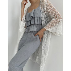 批发2026夏季新款韩版中长款蕾丝<b class='q'>镂空</b>开衫薄外套海边度假披肩防晒衫女