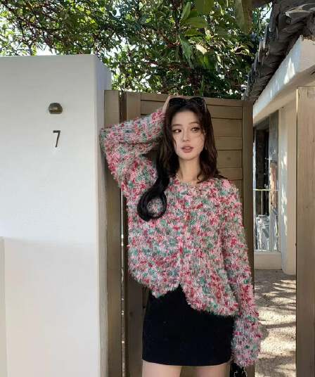 2026 새로운 두꺼운 로드 바늘 니트 오픈 가디건 여성 루즈핏 느긋한 바람 스웨터 한 부서 재킷 봄 슬림해 보이는 부드러운 바람
