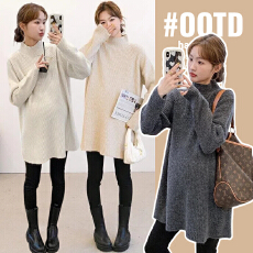 批发2025孕妇装新款慵懒风中长款套头毛衣秋冬加厚<b class='q'>百搭</b>显瘦针织衫