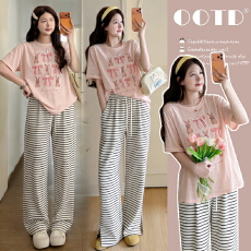 批发实拍 2026夏季新款孕妇装圆领刺绣上衣宽松休闲T恤百搭款大码女装