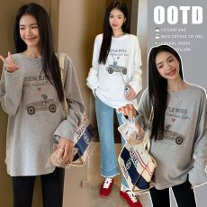 批发-孕妇秋装长袖T恤上衣