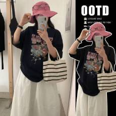 批发-孕妇夏装T恤上衣+半身裙两件套