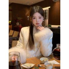 批发新中式国风环保皮草缎面刺绣外套女加厚上衣唐装棉服25秋冬新款