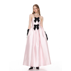 批发商场同款糖力 在逃<b class='q'>公主裙</b> 轻奢高级光泽感抹胸收腰晚装<b class='q'>礼服</b><b class='q'>长</b><b class='q'>裙</b>女