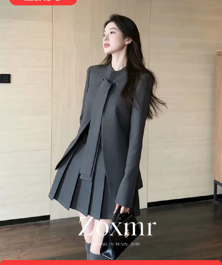 2026 새로운 샤오홍 예약하기 추천 정장 여성 코트 고급 블레이저 10 미니 스커트