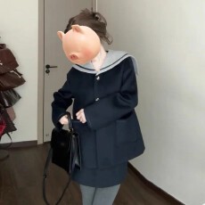 批发学院风jk<b class='q'>制服</b>套装温柔气质巨好看<b class='q'>海军</b>领上衣a字短裙两件套2025秋