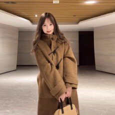 批发韩系呢子大衣女2025秋新款毛呢<b class='q'>外套</b>小个子赫本风高级感气质正流行