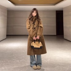 批发韩系呢子大衣女2026秋<b class='q'>新款</b>毛呢外套小个子赫本风高级感气质正流行