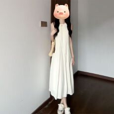 批发法式白色无袖连衣裙子女夏季2026新款小个子茶歇显瘦<b class='q'>背心</b><b class='q'>长裙</b>礼服