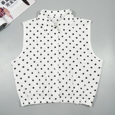 批发假领子女假衣领马甲款白色<b class='q'>波点</b>薄款打底<b class='q'>衬衣</b>时尚装饰领春夏秋季