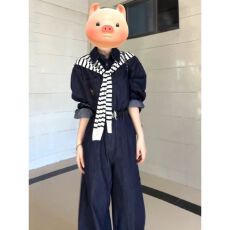 批发高级感<b class='q'>运动服</b>套装女早秋穿搭一整套牛仔<b class='q'>衬衫</b>外套阔腿裤休闲两件套
