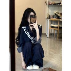 批发韩系<b class='q'>时尚</b>休闲运动服套<b class='q'>装</b>女春秋季新款宽松显瘦韩版学生卫衣两件套