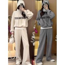 批发欧货高级感卫衣休闲运动套装女<b class='q'>春</b>秋宽松时尚洋气减龄阔腿裤两件套