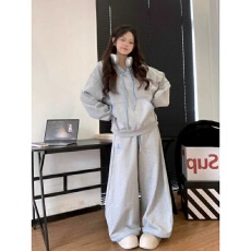批发日系减龄<b class='q'>运动服</b>套装女春秋季学生宽松显瘦<b class='q'>韩版</b>时尚卫衣休闲两件套