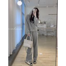 批发连帽卫衣韩版<b class='q'>运动服</b>套装女春秋季宽松显瘦小个子休闲两件套潮