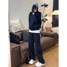 批发美式高街休闲运动服套装女<b class='q'>秋</b>季新款时尚洋气显瘦高级感卫衣两件套