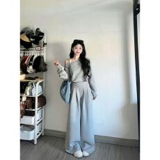 批发慵懒风减龄卫衣运动服<b class='q'>套装</b>女春秋显瘦宽松学生<b class='q'>韩版</b>时尚<b class='q'>休闲</b>两件套