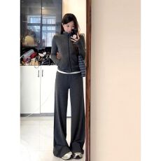 批发修身运动休闲套装秋季一整套穿搭ootd气质女时尚新款卫衣外套裤子