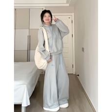 批发韩系学院风运动服套装<b class='q'>女</b>秋季宽松显瘦时尚炸街连帽<b class='q'>卫衣</b>休闲两件套