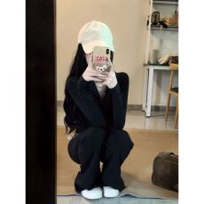 批发高级感时尚运动服套装<b class='q'>女</b>秋季韩系修身显瘦<b class='q'>卫衣</b>微喇叭裤休闲<b class='q'>两件套</b>