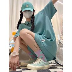 批发日系休闲polo衫<b class='q'>运动</b>服套装<b class='q'>女</b>夏季学院风少<b class='q'>女</b>宽松短袖<b class='q'>短裤</b>两件套潮