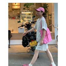 批发少年感休闲<b class='q'>运动服</b>套装女夏季新品美式宽松显瘦短袖短裤学生两件套