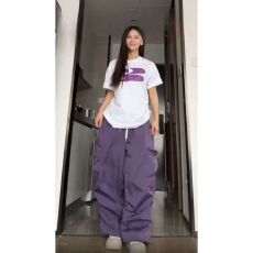 批发少年感休闲运动套装女夏季印花短袖<b class='q'>T</b><b class='q'>恤</b><b class='q'>个性</b>工装裤学生减龄两件套