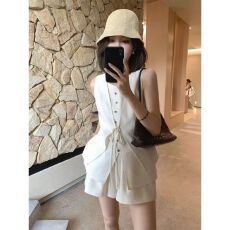 批发气质时髦高级设计感休闲套<b class='q'>装</b>女<b class='q'>夏季</b>韩系无袖上衣短<b class='q'>裤</b>运动两件套
