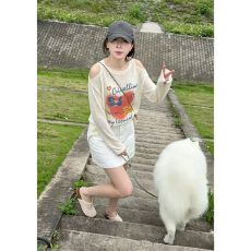 批发休闲运动套装<b class='q'>女</b>夏季宽松轻薄防晒罩衫长袖T恤简约百搭短裙两件套