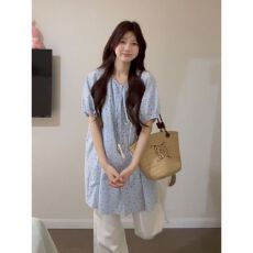 批发韩系减龄少女休闲运动服套装女<b class='q'>夏</b>季慵懒小清新波点衬衫长裤两件套