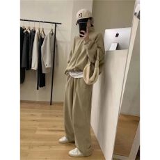 批发时尚潮流套装女春秋季休闲运动小个子气质立领卫衣卫裤两件套