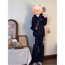 批发学院风<b class='q'>运动服</b>套装女春秋学生宽松显瘦韩版时尚炸街卫衣<b class='q'>休闲</b>两件套
