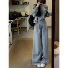 批发小香风运动服套装女春秋宽松显瘦韩版时尚高级感卫衣休闲两件套潮