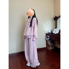 批发学院风运动服套装女春秋宽松显瘦韩版时尚减龄卫衣卫裤休闲两件套