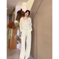 批发茶系高级感运动服套装女春秋学生宽松韩版<b class='q'>时尚</b>卫衣休闲两件套跑步