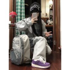 批发OOTD炸街运动套装女秋冬学生宽松显瘦<b class='q'>韩版</b>时尚跑步卫衣休闲两件套