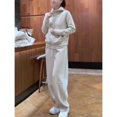 批发高级感休闲运动套装女<b class='q'>春</b>秋新款时尚洋气宽松连帽卫衣阔腿裤两件套