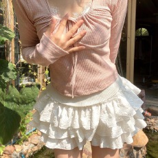 批发春田花园芭蕾风小个子少女感软妹<b class='q'>百搭</b>蛋糕裙立体压皱蓬蓬裙南瓜<b class='q'>裤</b>