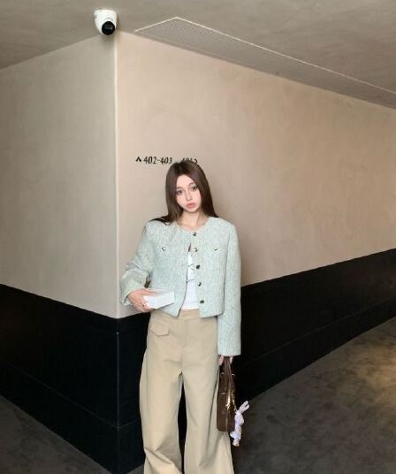 작은 샤넬 스타일 여성 코트 가을 겨울 2025 새로운 프랑스식 고급 센스 품격 명문 여성 작은 키 쇼트 스타일 빛 럭셔리 맨위