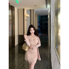 批发性感吊带连衣裙<b class='q'>蕾丝</b>裙子女秋季纯欲轻熟风套装长袖<b class='q'>开衫</b>外套两件套