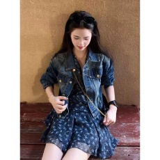 批发复古风牛仔薄款外套女2026<b class='q'>春</b>秋季新款今年流行爆款精致韩系小个子
