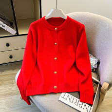 批发实拍 浣熊绒小香风毛衣<b class='q'>外套女</b>冬季宽松高级感针织开衫上衣