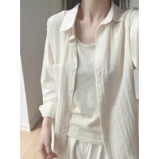 批发防晒衬衫外套薄款女夏季2026新款外搭衬衣<b class='q'>设计</b>感百搭休闲宽松上衣