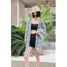 批发文艺复古宽松镂空钩花<b class='q'>罩衫</b>设计感<b class='q'>针织衫</b>女春夏开衫披肩中长款外套