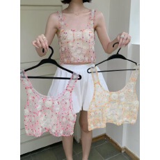 批发法式重工亮片女2026夏季新款设计感小众背心吊带上衣