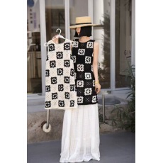 批发复古风钩花无袖<b class='q'>针织衫</b>女春夏洋气显瘦镂空<b class='q'>罩衫</b>背心连衣裙上衣